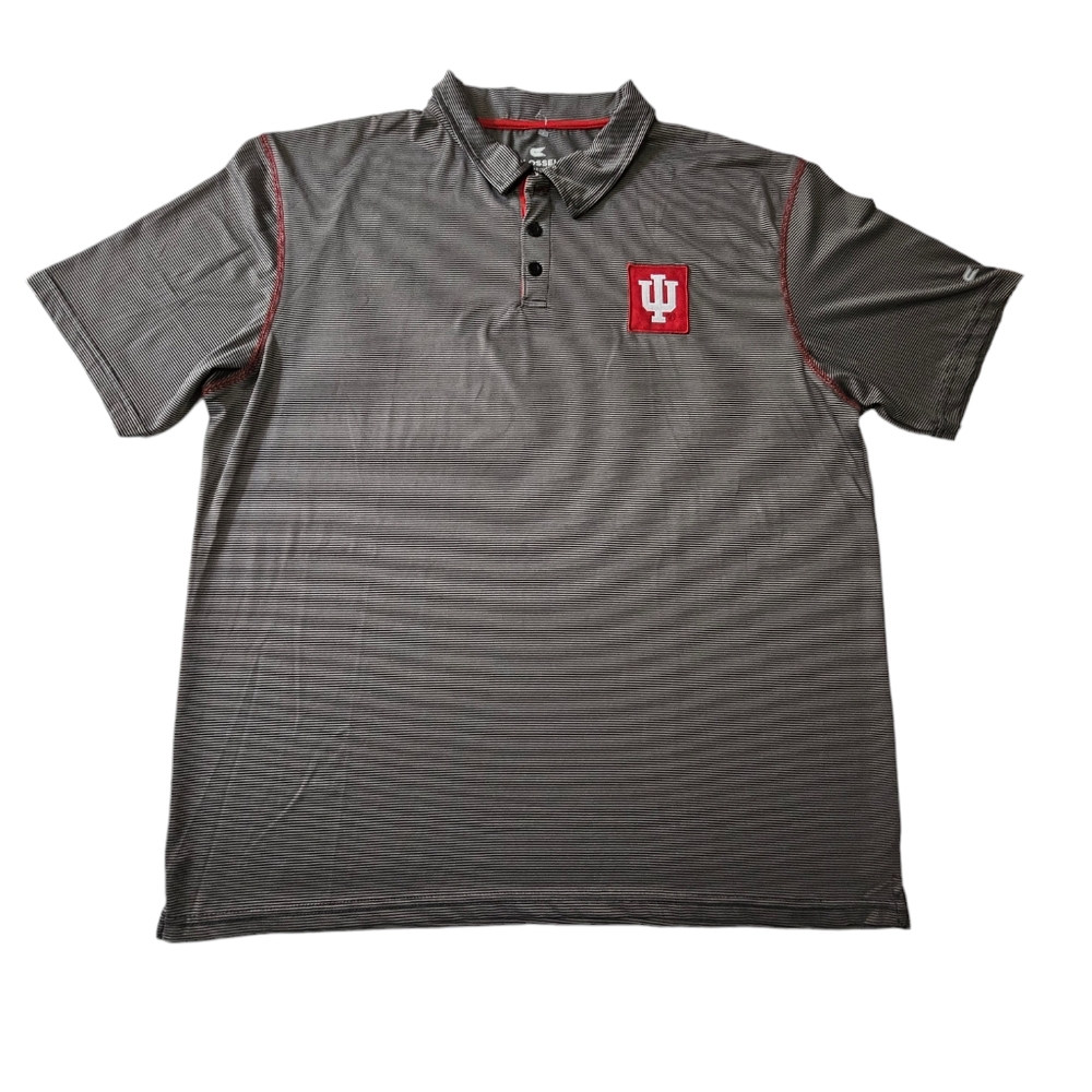 Indiana Hoosiers Colosseum NCAA Casual Polo Golf Shirt Gray Men's XL